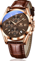 ZHONGQING Chronograph Quartz Watch for Men, Day Date, Waterproof, Luminous