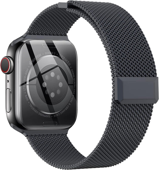 EPULY Stainless Steel Mesh Band - Magnetic Clasp, Space Grey