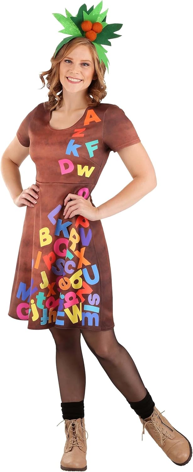 Chicka Chicka Boom Boom Costume Dress for Women with Headband