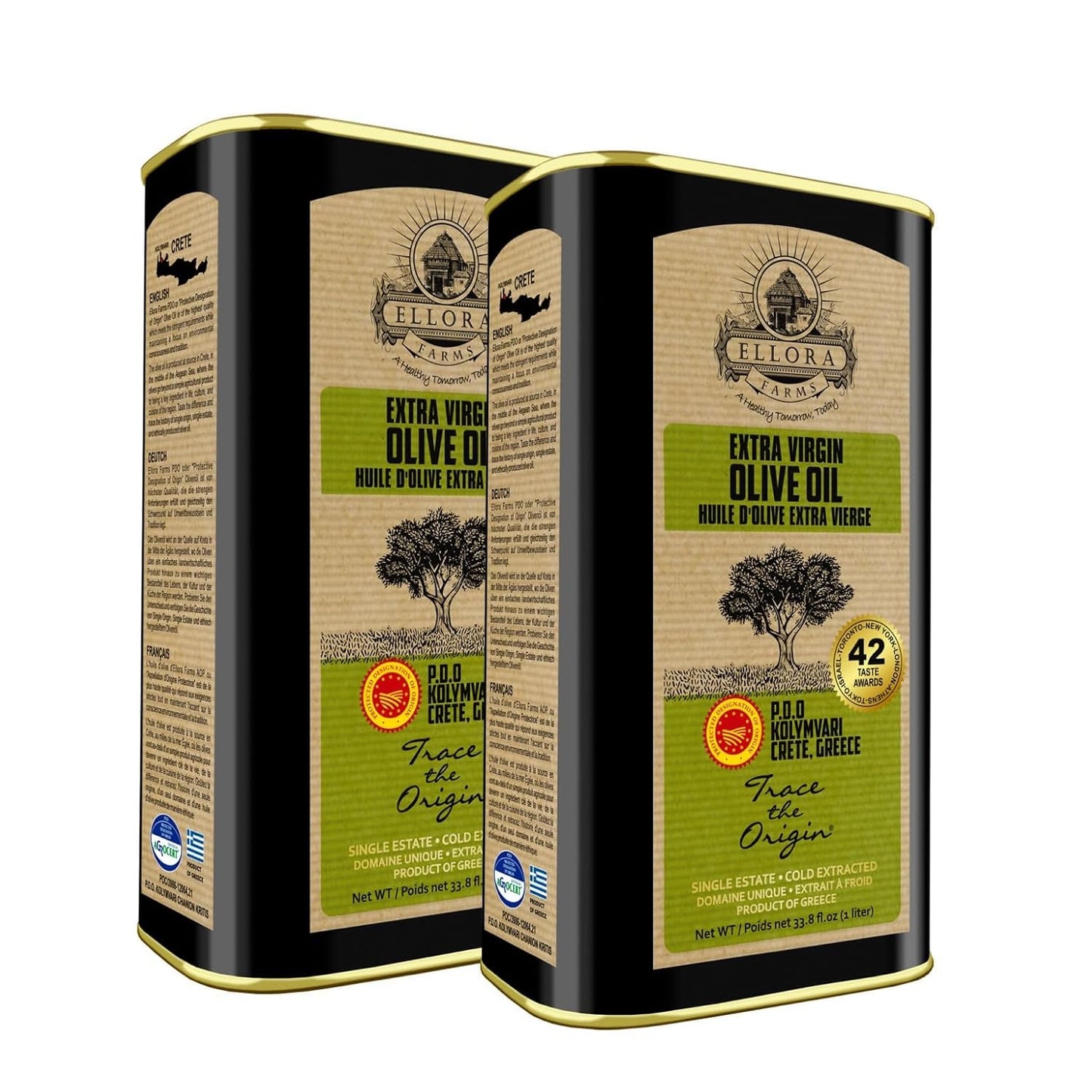 Ellora Farms Extra Virgin Olive Oil - PDO Certified & Traceable