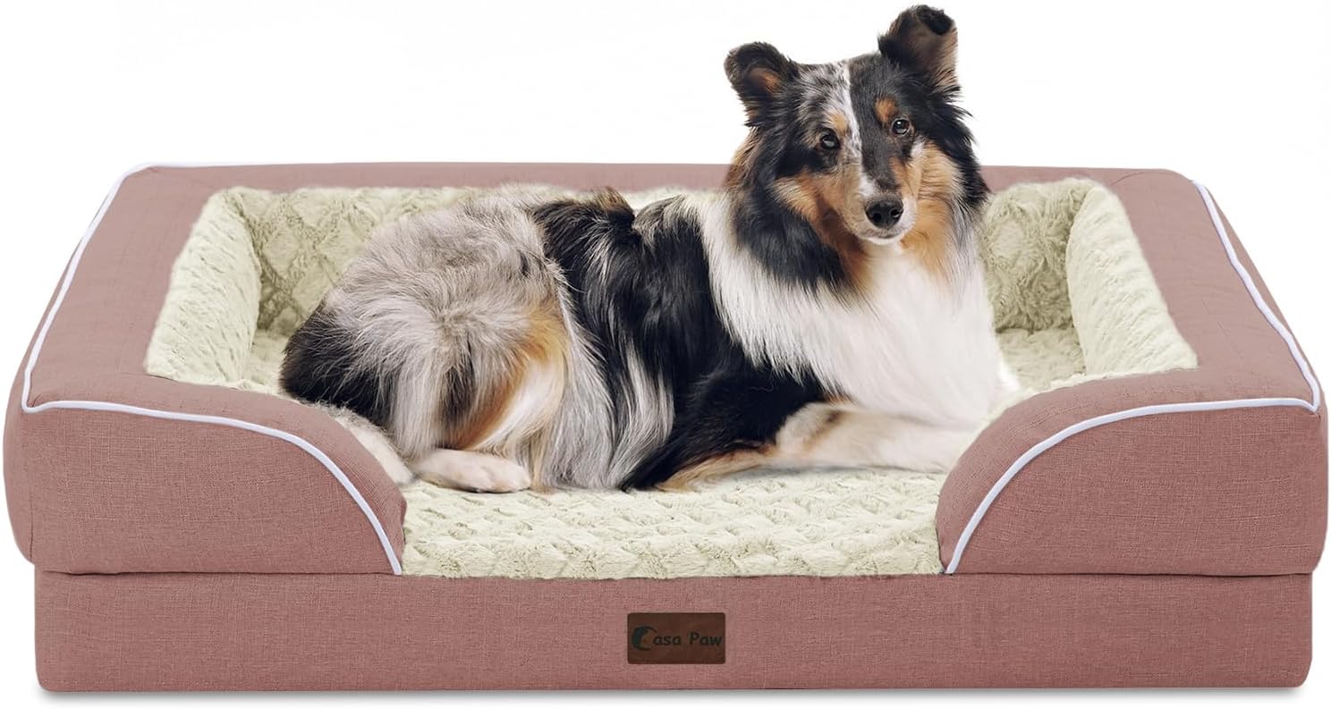 Orthopedic Dog Beds with Waterproof Memory Foam for Large Dogs