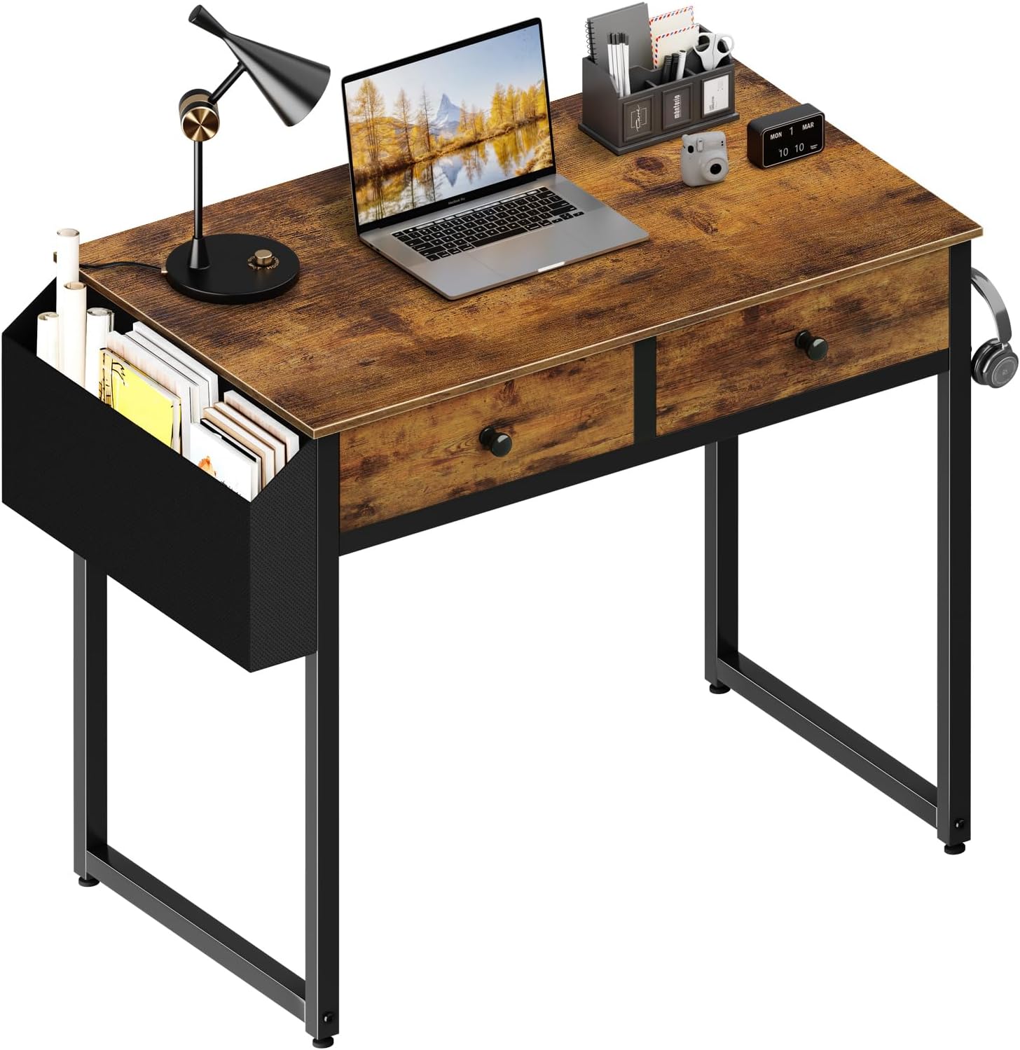 Lufeiya Small Desk: Compact & Stylish Storage Solution
