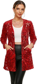 Stylish Long Sleeve Sequin Blazer for Women Perfect for Celebrations