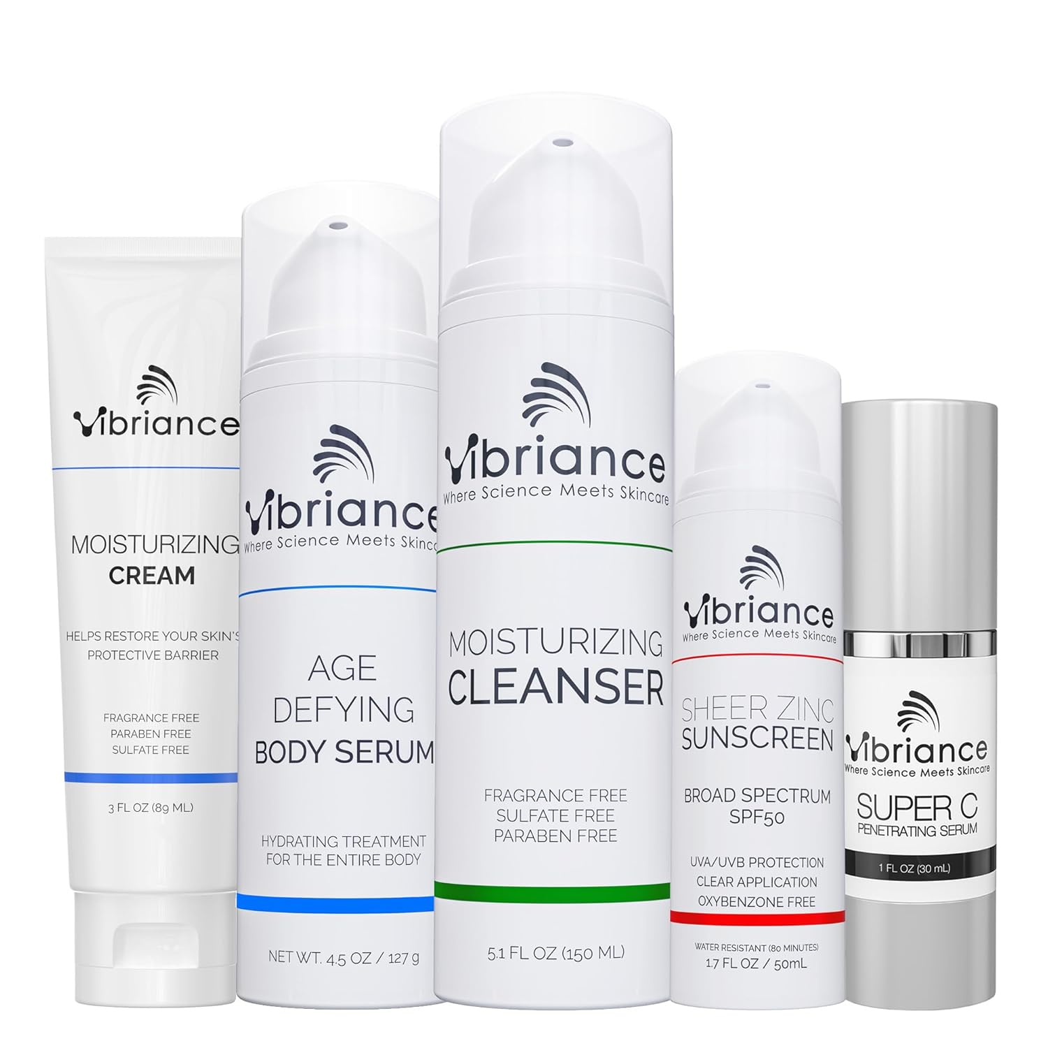 Vibriance Premium Skincare Bundle for Healing and Hydration