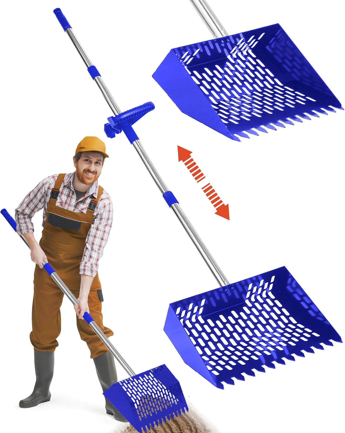 2-in-1 Chicken Poop Scooper & Rake for Easy Cleanup