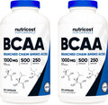 BCAA 1000mg 500 Capsules (2:1:1) - Twice the Supply for Recovery