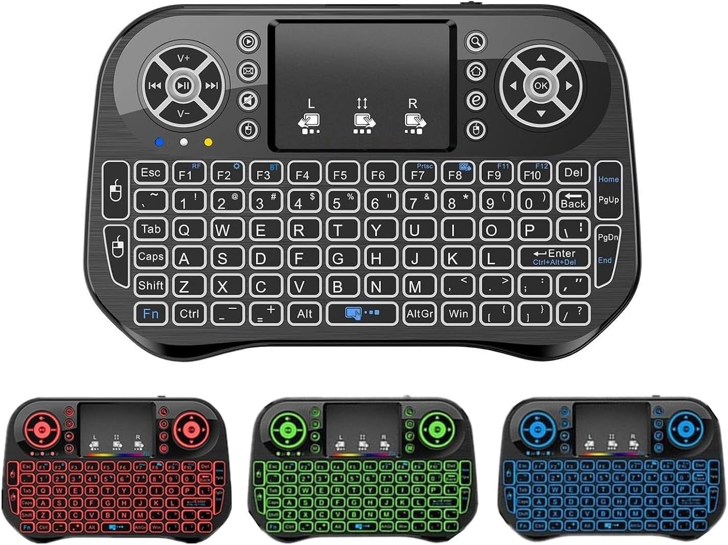 Compact Dual Connectivity Backlit Keyboard with Touchpad - BIFANS