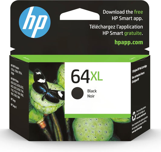 HP 64XL Black Ink | High-Yield | Instant Ink Eligible