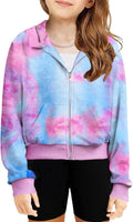 Arshiner Girls Zip Up Cropped Hoodies for Casual Style and Comfort