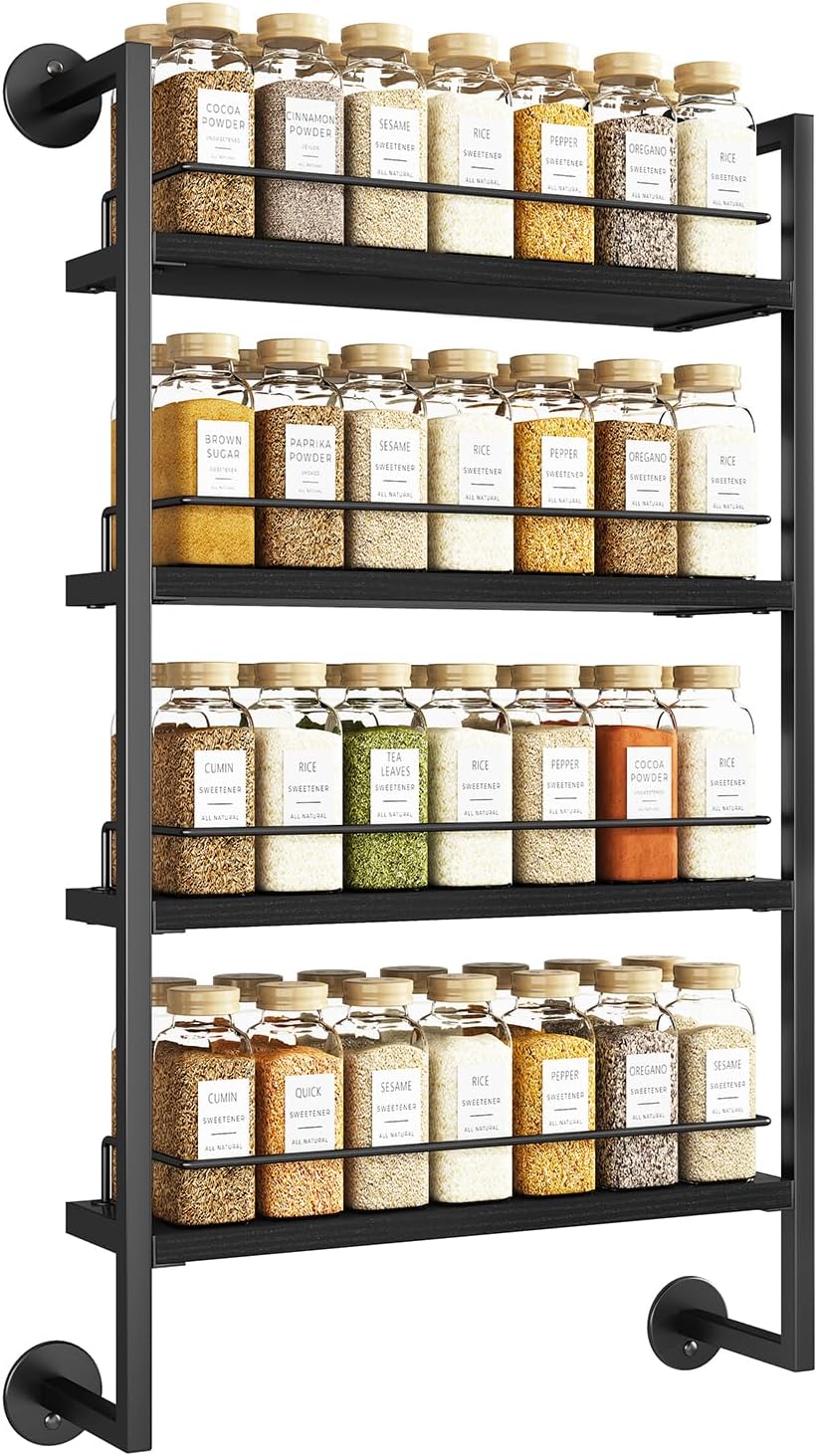 IBUYKE Spice Rack Wall Mount for Kitchen and Bathroom Storage