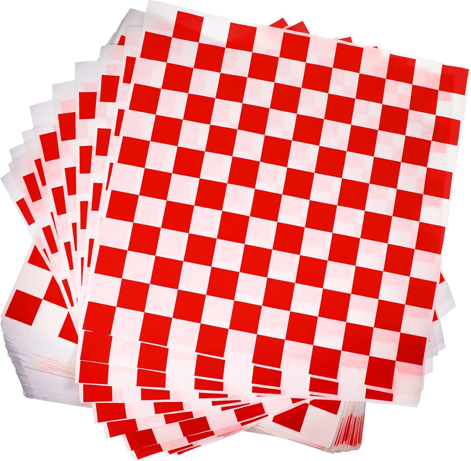 600 Pcs Checkered Food Wax Sheets for Sandwiches and More
