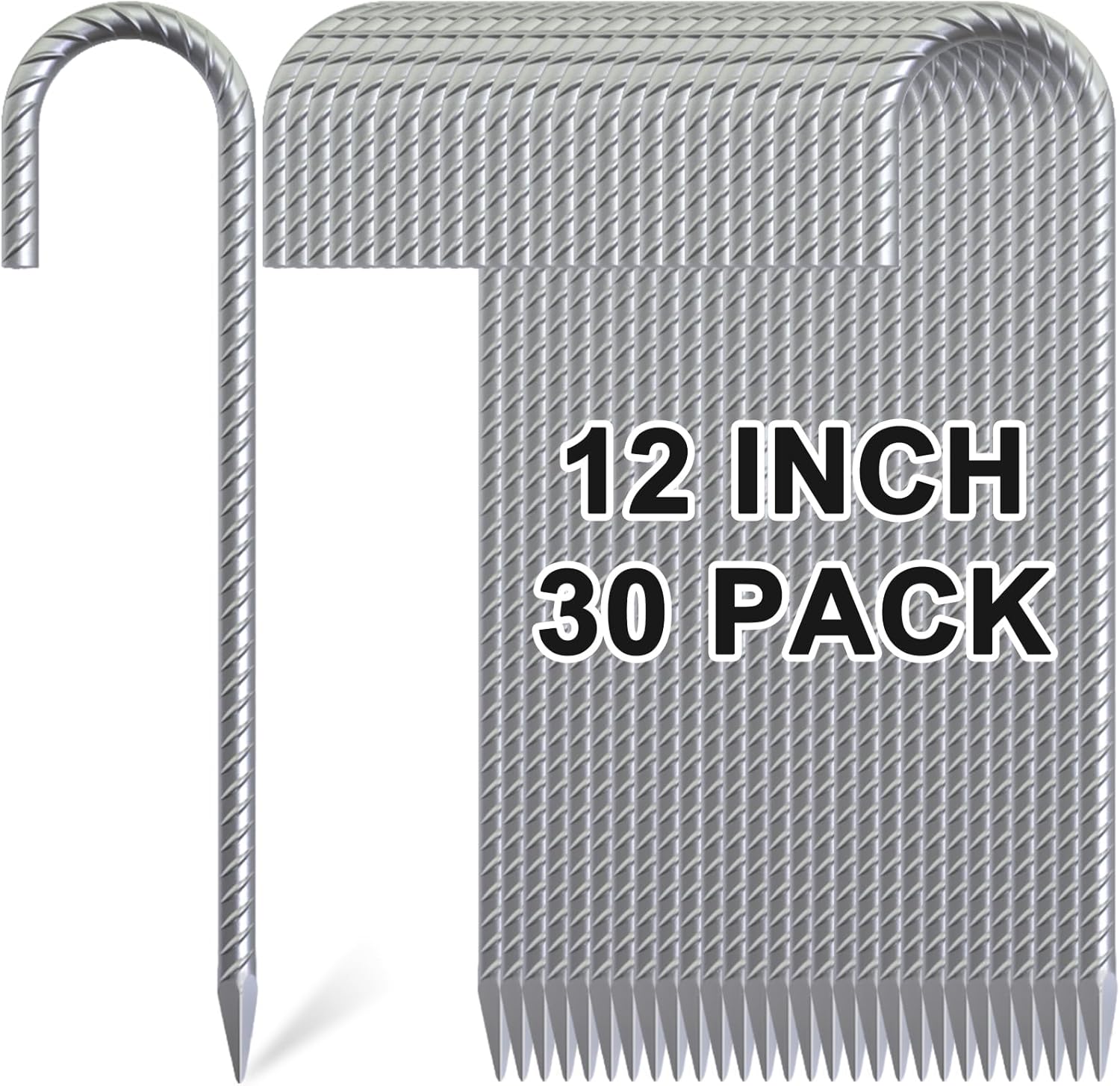 Heavy Duty Rebar Stakes 12 Inch for Tents and Outdoor Use