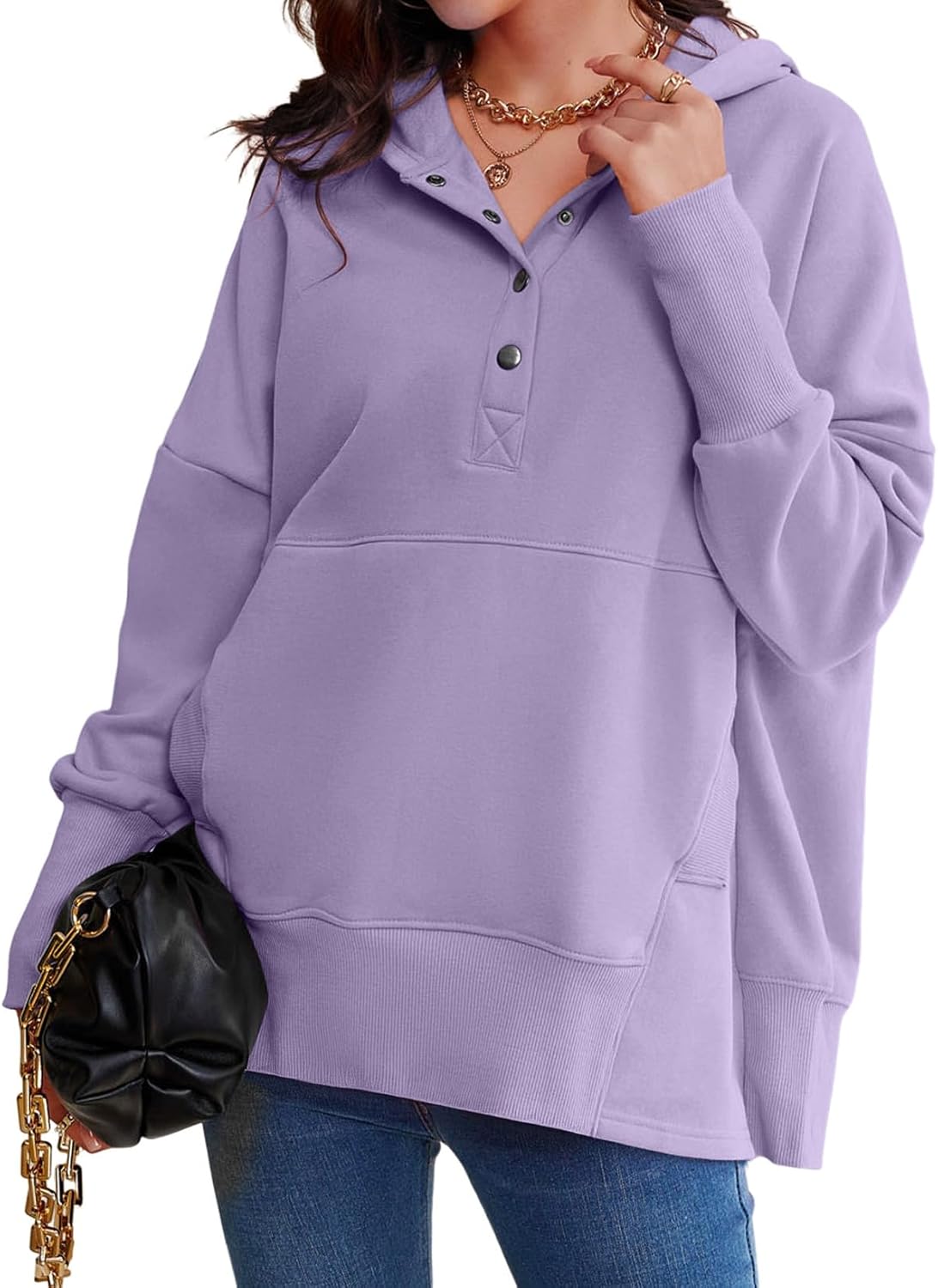 AlvaQ Womens Oversized Sweatshirts for Cozy Winter Outfits