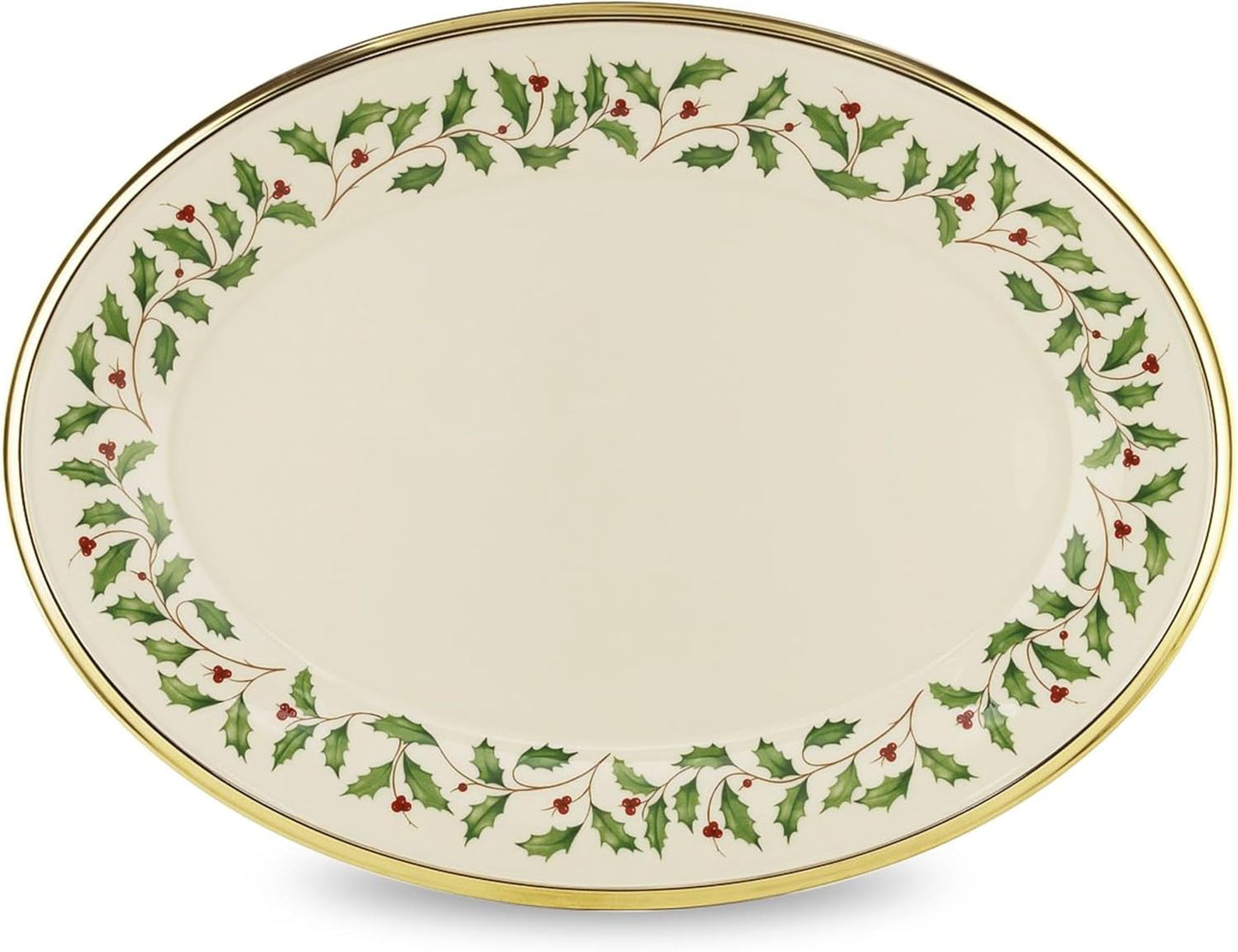 Lenox Holiday 13-Inch Oval Platter for Elegant Christmas Hosting