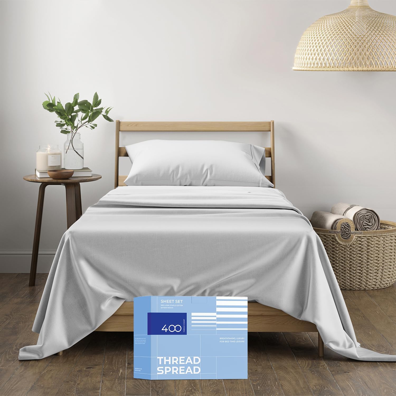 THREAD SPREAD Twin Size Sheets Set - Ultra Soft Cotton Sheets
