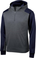 SPORT-TEK Hooded Sweatshirt S Graphite/True Navy - Warm and Stylish!
