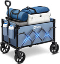 Sekey Wagon Cart with Wheels 220LB Capacity - Foldable Utility Cart