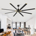96 in Industrial DC Motor Ceiling Fan - Large 8-Blade Fan