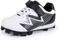 Youth Baseball Cleats with Rubber Molded Studs - Easy Hook & Loop