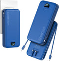 20000mAh Ultra-Portable Charger Power Bank - Built-In Cables & AC Plug