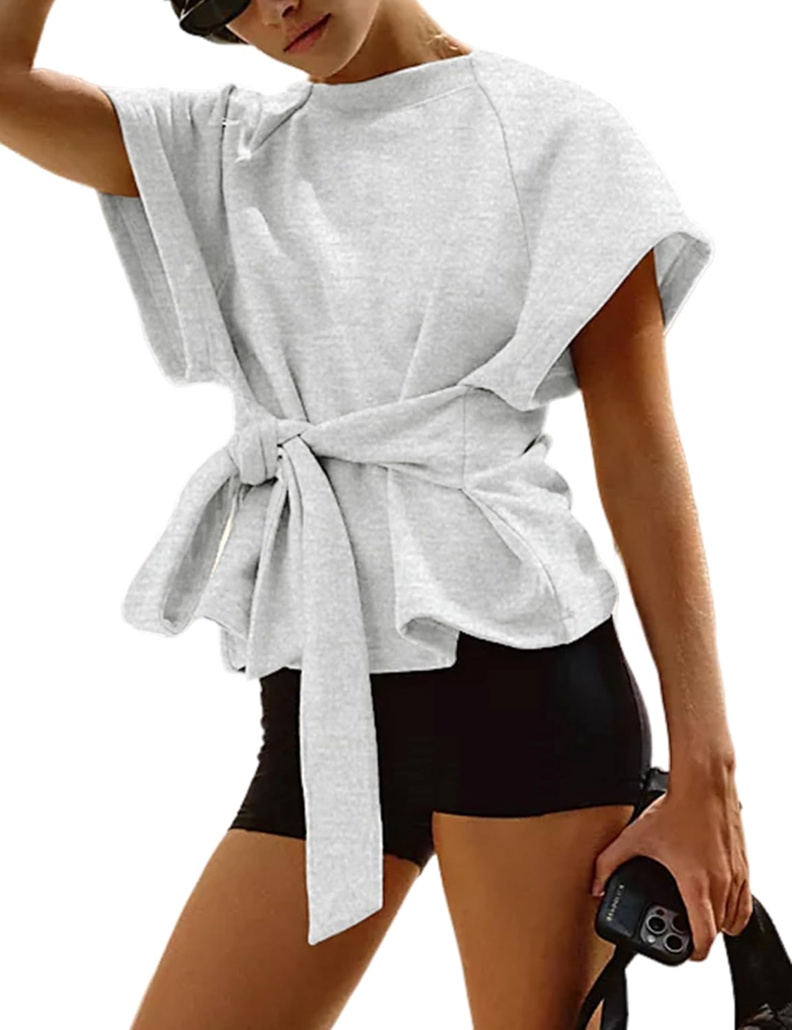 Zhiyouni Women's Summer Short Sleeves Tee for Casual Style