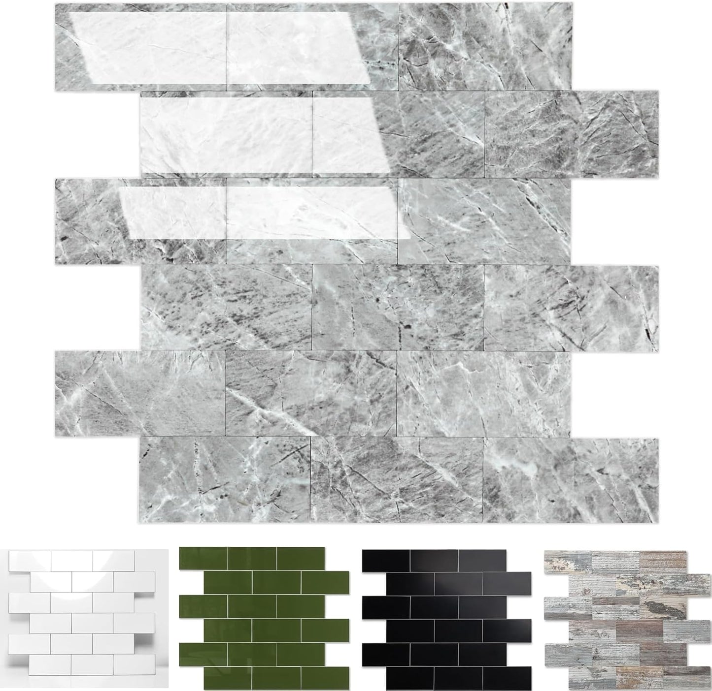 20-Pack Peel and Stick Tile Backsplash for Kitchen and Bathroom