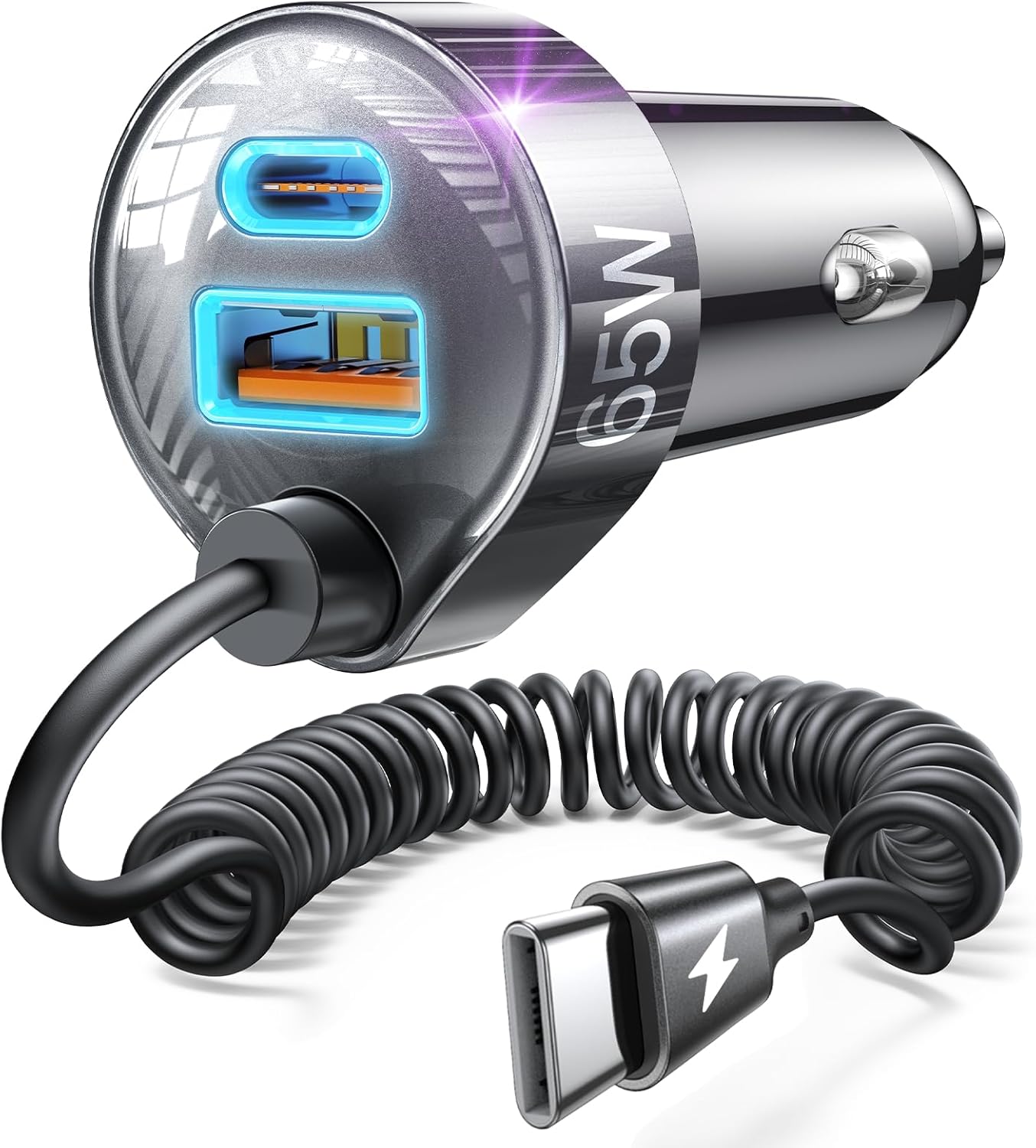 Super Fast 65W Car Charger for iPhone & Android