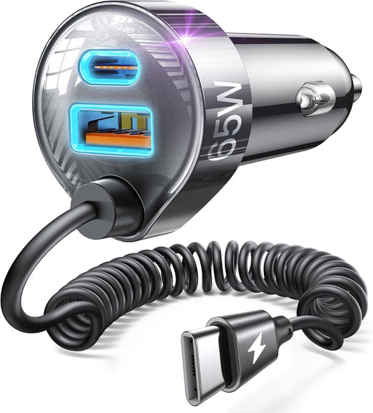 Super Fast 65W Car Charger for iPhone & Android