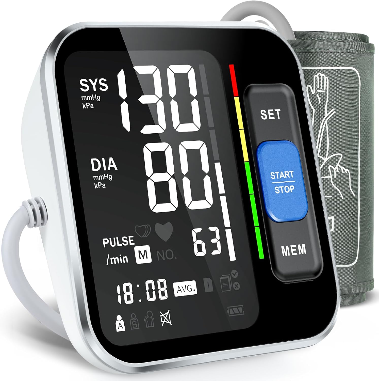 Accurate Home BP Monitor w/ Large Display & Memory - ATUDER
