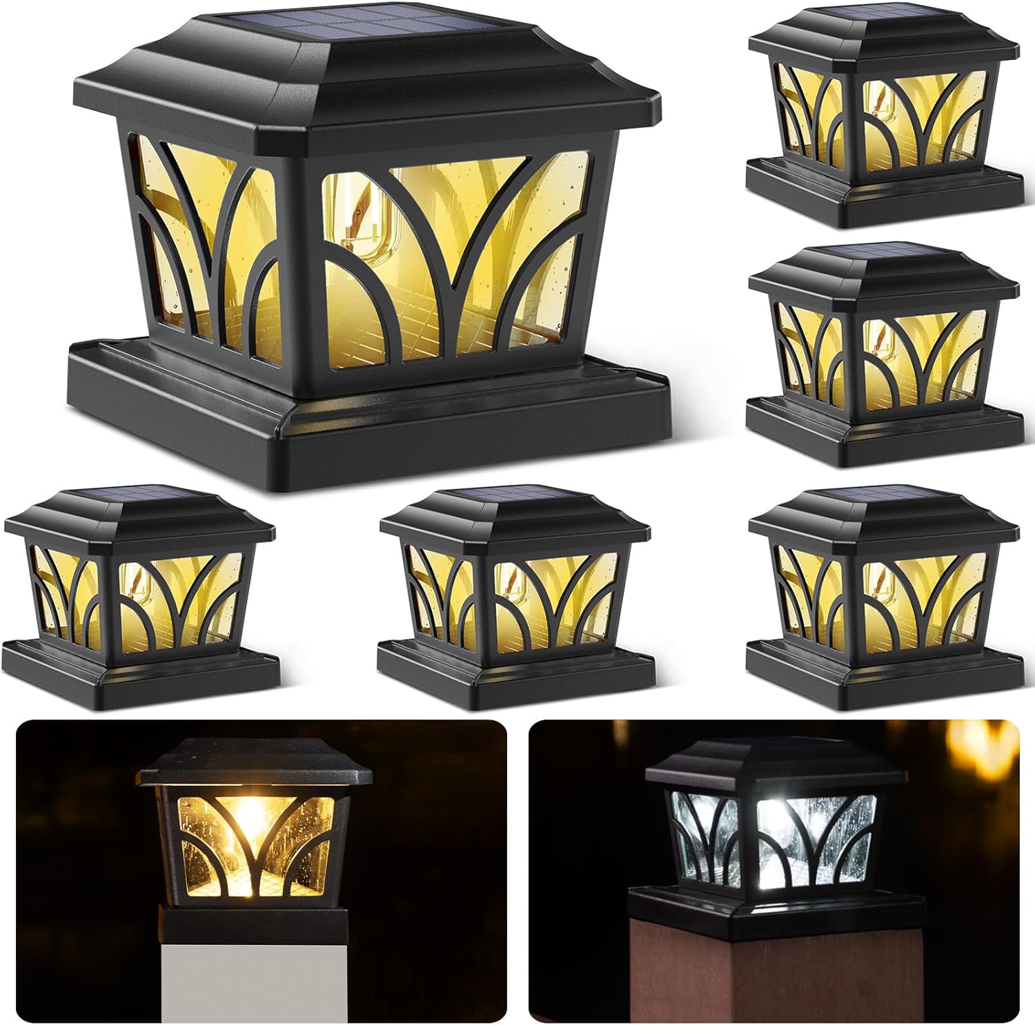 SIEDiNLAR Solar Post Cap Lights for Deck and Fence Decor