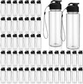 Domensi 50 Pack 17 oz Reusable Water Bottles - Bulk Leak Proof