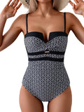 Eomenie Women's Push Up Swimsuit with Wrap Design for Tummy Support