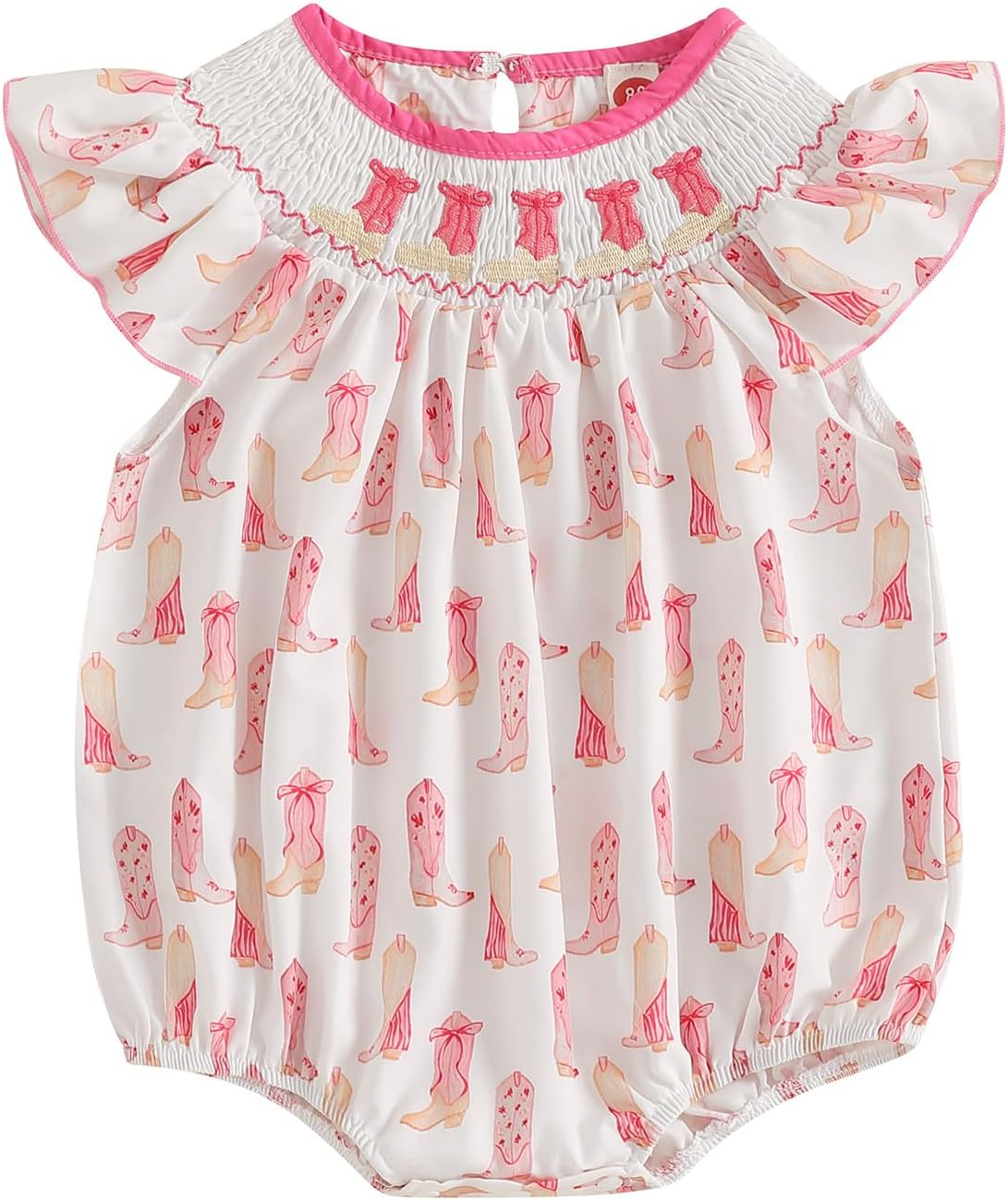 Summer Cowgirl Romper for Western Baby Girls