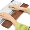 Wooden Keyboard Wrist Rest - Walnut Palm Rest for 104-107 Key