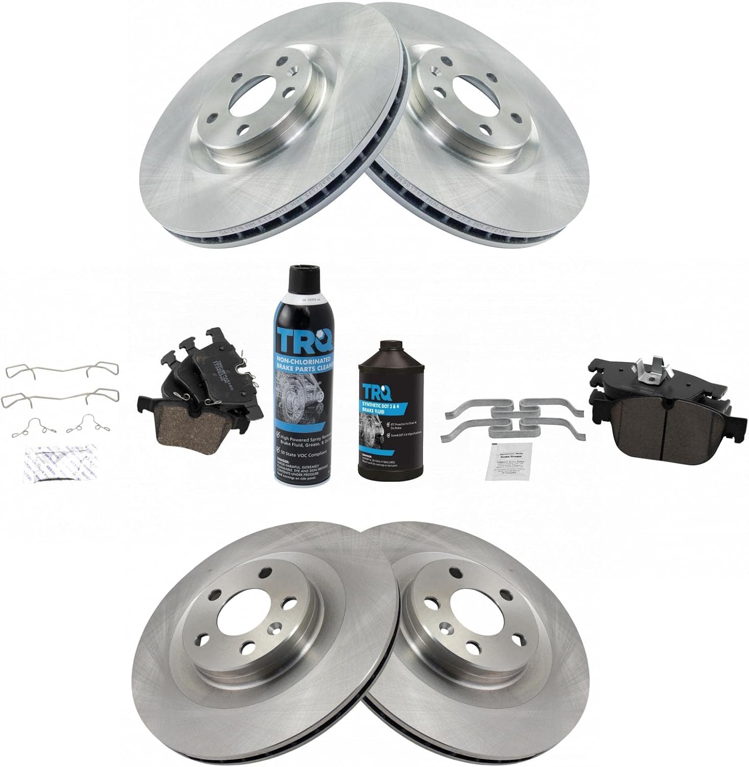 TRQ Brake Pad & Rotor Kit for 2019 Volvo S60 and More