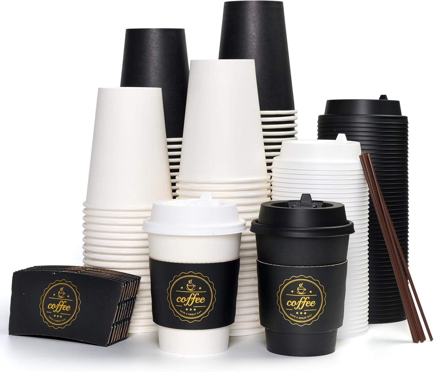 Convenient 12 oz Coffee Cups Set - JOLLY CHEF