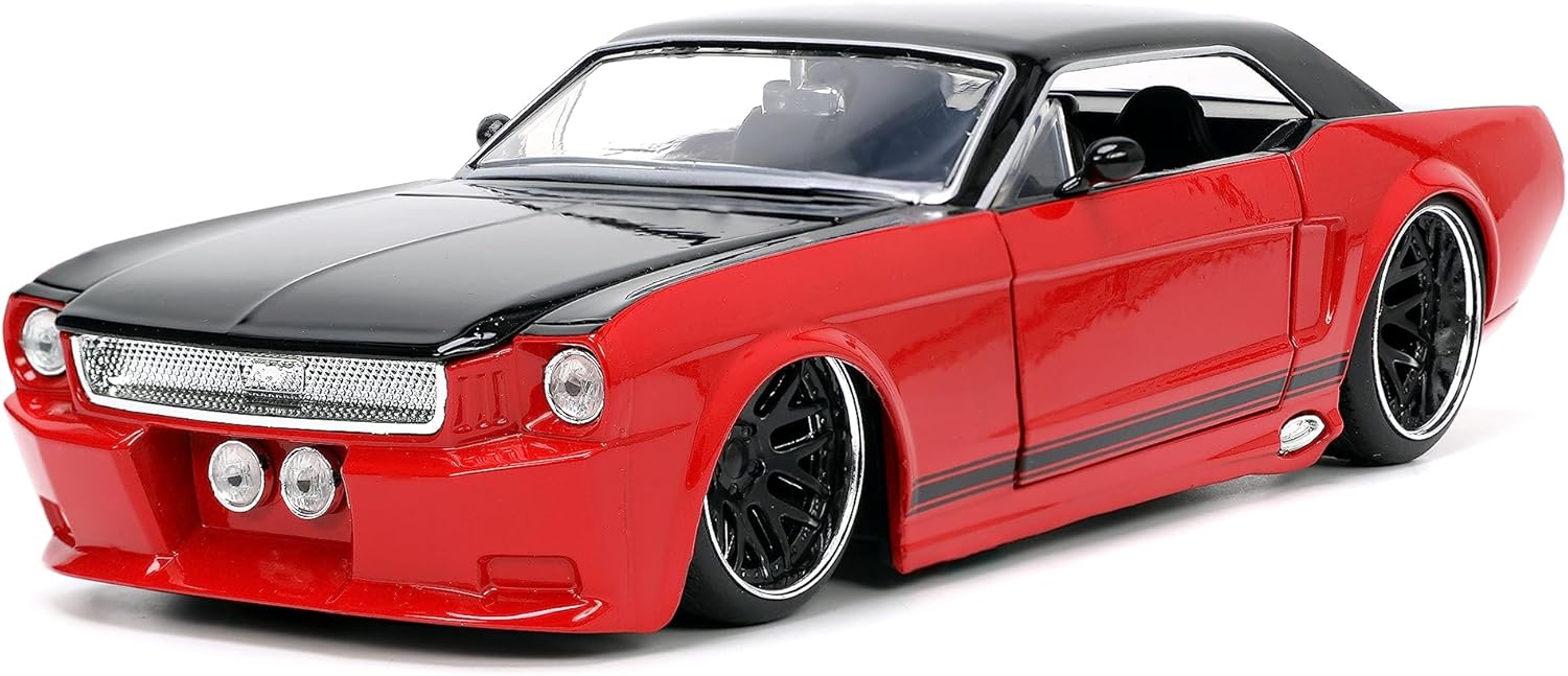 1:24 Ford Mustang Die-Cast Car - Classic Red/Black