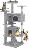 DUMOS 54-inch Indoor Cat Tree Tower Multi-Level Pet House - Compact