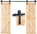 EaseLife 8 ft Double Door Sliding Barn Door Hardware Track Kit