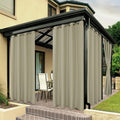 84 x 84 in Taupe Outdoor Waterproof Curtain Panel - Privacy Patio
