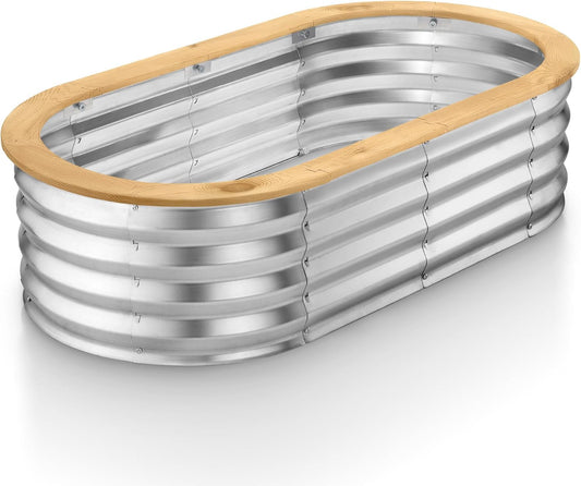 Galvanized Raised Garden Beds Outdoor for Vegetables and Flowers