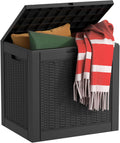 EasyUp 32 Gallon Resin Deck Box Waterproof Outdoor Storage - Durable