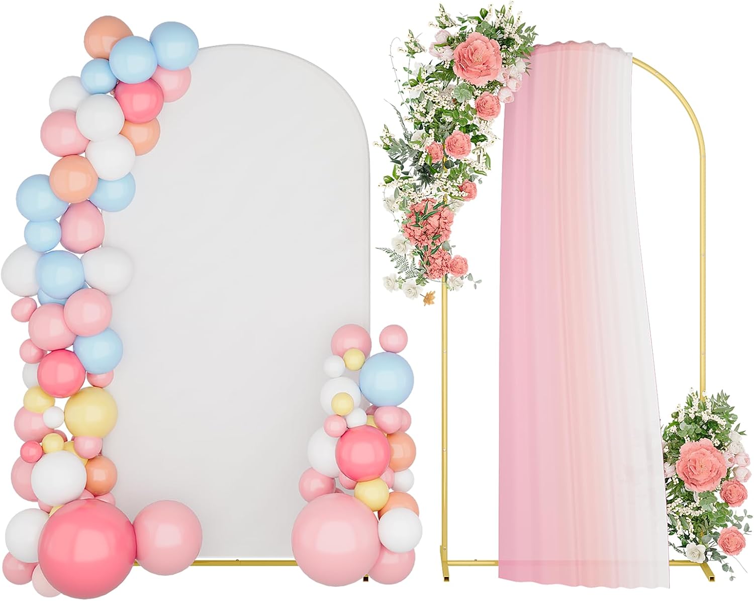 UDEAR 6.6FT Metal Arch Stand for Weddings and Parties