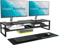 Simple Trending 2 Tier Metal Dual Monitor Stand Riser - Desk Organizer