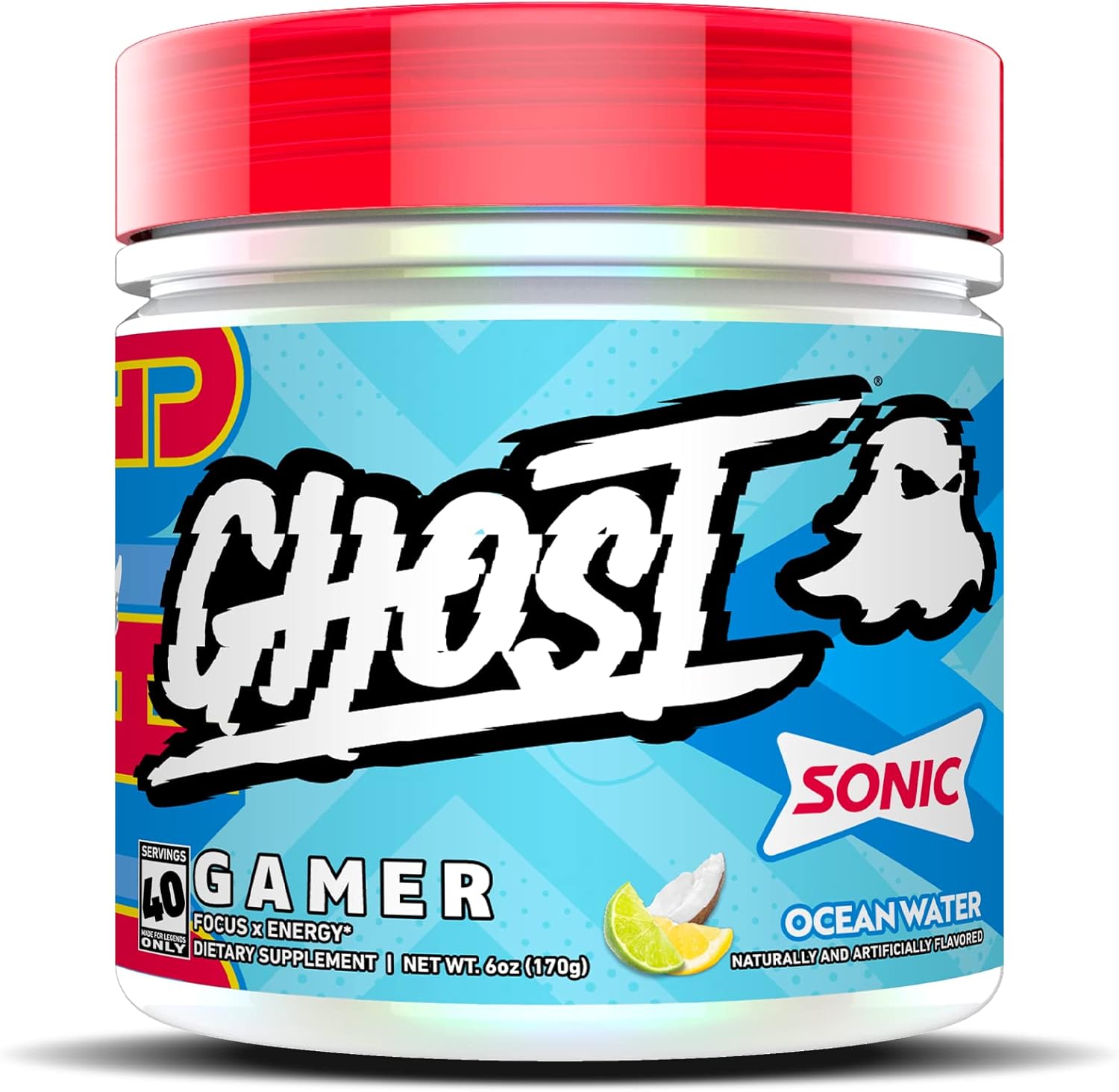 GHOST Gamer Energy and Focus Support Formula - Sonic Ocean Water