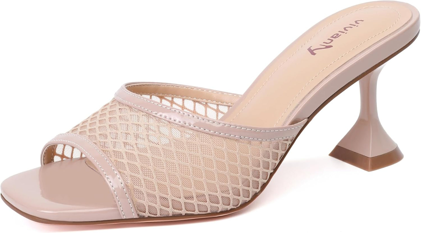 Vivianly Womens Clear Heels Sandals for Elegant Occasions