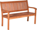 Tangkula Outdoor Wood Garden Bench 50in Solid Wood Loveseat