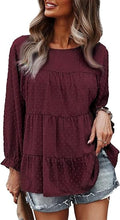 Women's Summer Loose Chiffon Mesh Blouse Peplum Top - Breathable