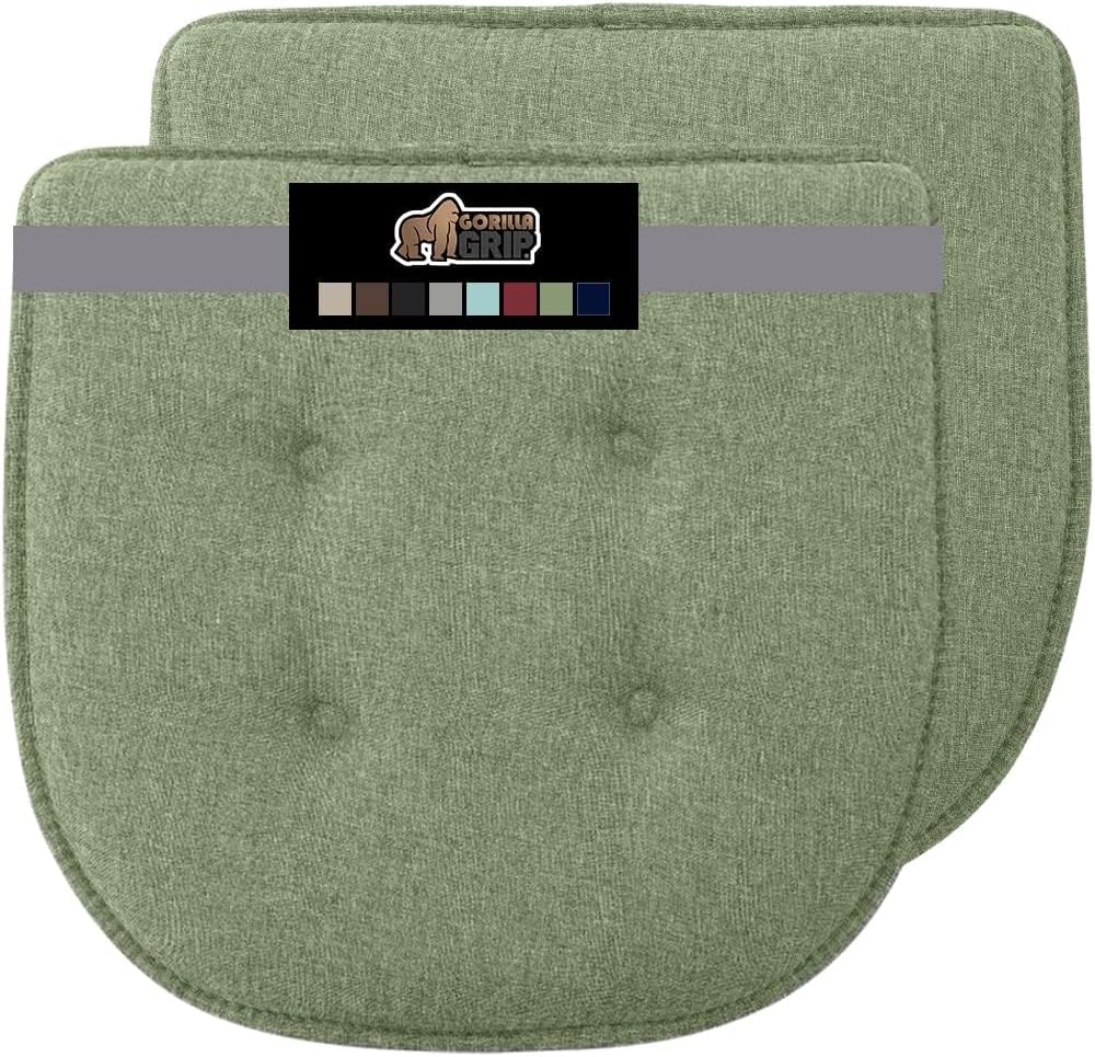 GORILLA GRIP Slip Resistant Tufted Chair Cushions for Comfort