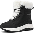 Womens Waterproof Winter Snow Boots with Faux Fur - Warm, Lightweight